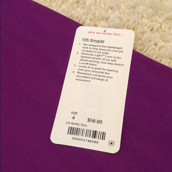 Lululemon athletica tank top New With Tag - Picture 7 of 8
